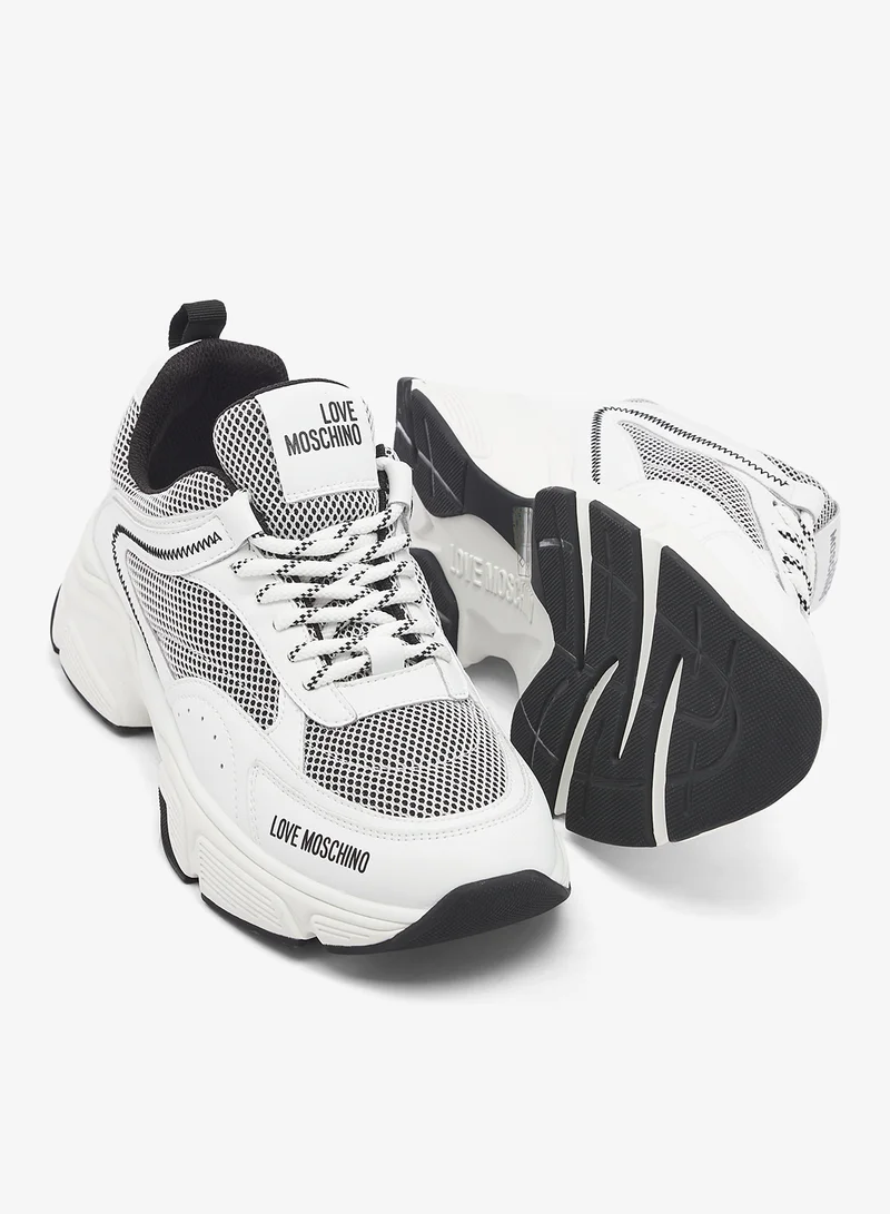 Love Moschino  Stardust High-Top Sneakers for Women | Best Price UAE